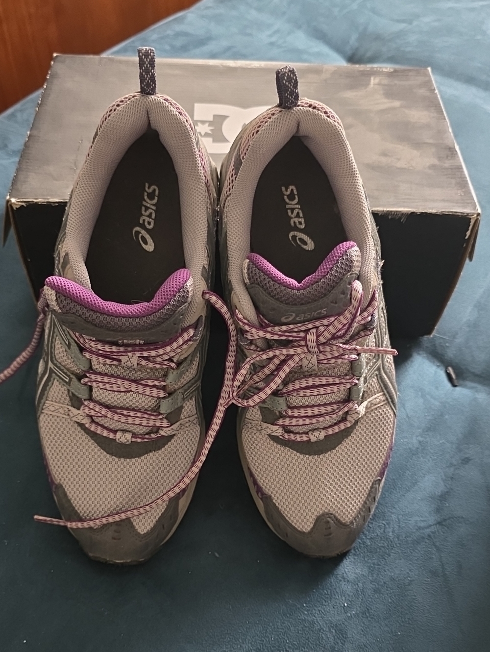 ASICS Gray and Purple Women's Athletic Trainers